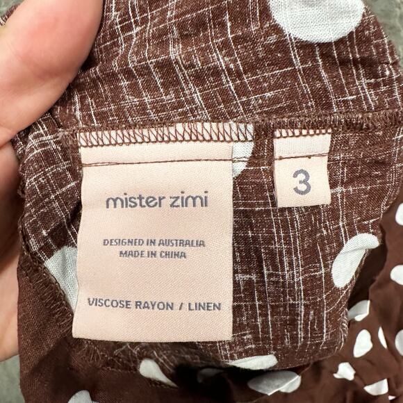 NWT Mister Zimi Kat Shorts In Cookies and Cream Brown Polka Dot sz 8 US - Picture 11 of 11